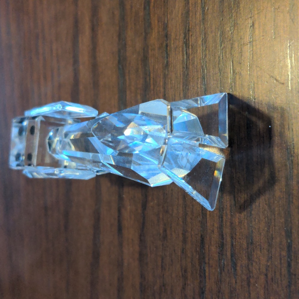 Swavorski Silver Crystal Vintage Standing Pluto Dog Figurine 7635, Discontinued - Picture 6 of 11